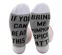 PXTIDY Pumpkin Spice Socks If You Can Read This Bring Me Pumpkin Spice Latte Novelty Socks Autumn Coffee Lover Gift