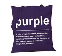 PXTIDY Purple Definition Tote Bag A Color Of Mystery Wisdom Creativity Purple Theme Gift Color Lover Shopping Bag