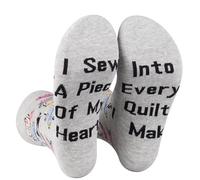 PXTIDY Quilting Socks Sewing Quilting Gifts I Sew A Piece Of My Heart Into Every Quilt I Make Seamstress Sewers Gift