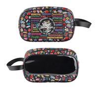 PXTIDY School Librarian Clear Makeup Bag Librarian Teacher Travel Cosmetic Bag Thank You Appreciation Gifts for Librarians, Black, Fashion