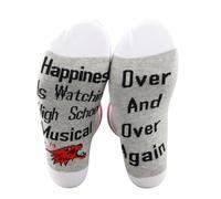 PXTIDY School Musical Socks Broadway Musical Gifts Happiness Is Watching School Theatre Novelty Socks Theater Gifts