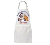PXTIDY So This Is How You Make Biscuits Cat Making Biscuits Apron Baker Gift Cat Lover Bread Making Gift Cat & Mom Cooking Apron (HOW U MAKE)