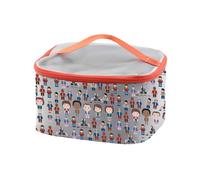 PXTIDY Stranger Movie Cosmetic Bag Horror Tv Show Lover Gift Eleven Eggo Waffles Makeup Storage Organizer