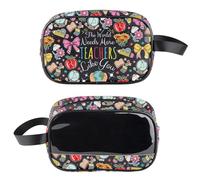 PXTIDY Teacher Appreciation Gifts Clear Toiletry Bag The World Needs Teachers Like You End of Year Graduation Retirement Gift, Black, Fashion
