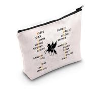 PXTIDY Team Foster Kee-fe Makeup Bag Keeper of The Lost Cities Characters Cosmetic Bag KOTLC Novel Inspired Bookish Gift, Beige, ONE Side