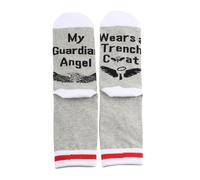 PXTIDY TV Show Castiel Inspired Socks Gift My Guardian Angel Wears a Trench Coat Novelty Socks SPN TV Show Fans Gift