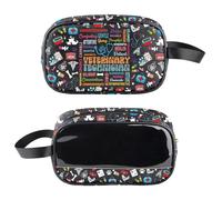 PXTIDY Veterinary Technician Clear Makeup Bag Vet Tech Gifts for Veterinary Student Veterinarian Accessories Zipper Pouch