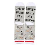 PXTIDY Winchester Brothers Socks Driver Gifts Sam and Dean Gift Driver Picks A Music Shotgun Shuts His Cake Hole Gift