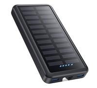 Pxwaxpy External Battery 26800mAh, USB C Solar Charger 15W PD 3.0A Fast Charging, 3 Outputs 3 Inputs Battery External Charging with LED Flashlight Power Bank Compatible with iPhone Samsung etc