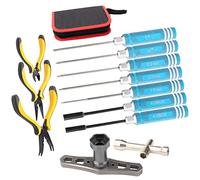 Pxyelec 10 in1 RC Tools Kits Box Set Screwdriver Pliers Hex Sleeve Socket Repair Hobby Kits or RC Car Boat Quadcopter Helicopter Multirotors Models