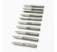 Pxyelec 10pcs Generic Knifepoint 0.1mm 45 Degree 1/8 Inch 3.175 CNC Engraver Single Tip Flat Router CNC Engraving Bit Blade