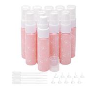 Pxyelec 10pcs Spray Bottle, 10ml Refillable Empty Pink Glass Mist Spray Bottles with 10pcs Funnels and 5pcs Droppers, Perfect for Dispense Light-proof Perfume Essential Oil Lotions Toners