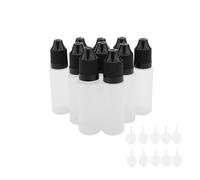 Pxyelec 15ml Small Travel Portable Plastic Dropper Bottles - 10 Pack LDPE Clear Empty Dropper Bottles for Essential Oil, Liquids, Shampoo, Perfume, Reusable Leakproof Sealable Storage Containers