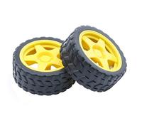 Pxyelec 2 Pcs Tires Chassis Wheels For Small Smart Car Model Robot Tyres Model