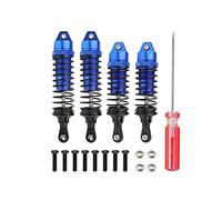 Pxyelec 4pcs Blue Aluminum Front Rear Shocks Absorber for 1/10 Traxxas Slash 4x4 4WD 2WD Rustler Stampede Upgrades Option Parts, Replacement of 5862