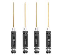 Pxyelec 4Pcs Hex Screwdriver Set Titanium 1.5-3mm for RC Drone Car
