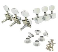 Pxyelec 6-PCS 3L3R Semiclosed Guitar Tuning Pegs Machine Heads, Locking Tuners Tuning Keys Set for Acoustic, Classical, Electric Guitar Replacement, Chrome