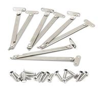 Pxyelec Cabinet Hinges, 4 pcs Stainless Steel Kitchen Cupboard Wardrobe Door Hinges, Rotatable Folding Lid Stay Hinge for Furniture Cabinet Doors and Kitchen Cabinets
