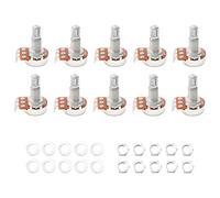 Pxyelec Guitar Potentiometer Audio Pots A100K Linear Taper Potentiometers Replacement for Electric Guitar Bass Volume Knob Pots Shaft 18mm Pack of 10
