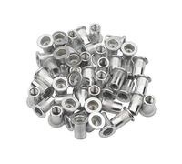 Pxyelec M6 Flat Head Aluminium Rivet Nut Blind Insert Nut 6 mm Pack of 100