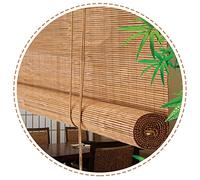 Pxzybd Bamboo Roll Up Blinds 50cm 60cm 70cm 80cm 90cm 100cm 120cm Wide Light Filtering Roller Shades,Indoor Outdoor Bamboo Curtains,Bamboo Roman Blinds With Lifter,for Windows,W×H-90x160cm/35.5x63in