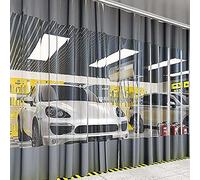 Pxzybd Outdoor Clear Tarp Curtains,Waterproof Tarpaulins,Pergola Porch Gazebo Patio Pvc Plastic Transparent Tarpaulin Side Panels,Weatherproof Partition Curtains,With Grommets,W×H-2×1.2m(6.6 * 3.9ft)