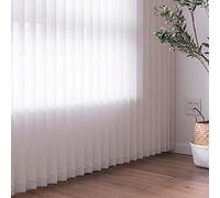 Pxzybd Vertical Blinds White, Vertical Shades for Patio Doors Living Room Windows, Blackout/Thermal Insulated/Breathable Vertical Venetian Blinds, Privacy Slats Curtains,W×H-120x210cm/47x83in