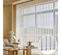 Pxzybd Vertical Blinds White,Vertical Slat Venetian Blinds for Indoor,Vertical Shades for Windows Doors,Slat Fabric Curtains for Home Offices,60% Blackout/Thermal Insulated,W×H-100x120cm/39.5x47in