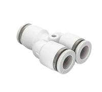 PY PW White Y-type Three-Ways Pneumatic Air Fitting Quick Release Push In Connector 4 6 8 10 12mm Variable Diameter PW 14-12 6-4(PY 14MM_OD TUBE)