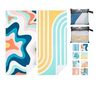 PY SUPER MODE 2 Pack Beach Towel - 75 x 35 inches Quick Dry Microfiber Beach Towels Oversized, Lightweight Soft and Absorbent Bath Towel Suitable for Swimming Pool Camping for Adults