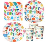 PYAILI 52 Pcs Birthday Party Tableware Set