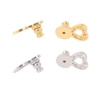 Pyasuye 4Pcs Stylish Earring Elevators with Wide Surfaces for Better Perfect for Sensitive Ears and Special Occasions Hollow Heart Earring Backs