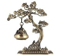 Pyasuye Alloy Pine Tree Aromatherapies Diffuser Antique Finish Hanging Incenses Burners for Meditations Home Decors Chinese Incenses Holder