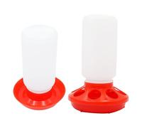 Pyasuye AntiLeak 1L Chicken Water Dispenser and Feeder Set with Stable Base for Small Farms Home Flocks Poultry Feeding Poultry Feeder