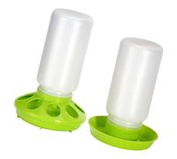 Pyasuye AntiLeak 1L Chicken Water Dispenser and Feeder Set with Stable Base for Small Farms Home Flocks Poultry Feeding Poultry Feeder