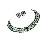 Pyasuye Stylish Floral Jewelry Set Wedding Party Accessories Fashion Necklace and Studs Earrings Perfect for Various Occasion Offices Wear Jewelry Set