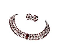Pyasuye Stylish Floral Jewelry Set Wedding Party Accessories Fashion Necklace and Studs Earrings Perfect for Various Occasion Offices Wear Jewelry Set