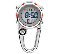 Pyatofly Clip on Carabiner Digital Watch Luminous Sports Watches Carabiner Watch for Hikers Mountaineering Outdoor Orange