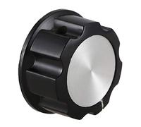 Pyatofy 1Pc 44.5x19.5mm Silver Tone Top Potentiometer Volume Control Rotary Knobs 6Mm Shaft Hole