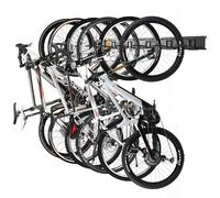 PYBTOOL Bike Storage Rack, Garage Bike Rack Wall Mount, 6 Bike Racks and 6 Helmets Hooks, Max capacity 600lbs, 64-inch