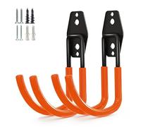PYBTOOL Heavy Duty Garage Storage Utility Hooks, Garden Hose Hanger, Steel Wall Mount Hooks, Garage Garden Tool Organizer, Hanging Utility Wall Hooks, Large J Hooks Tool Storage Organizer