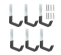 PYBTOOL Utility Hooks for Garage Wall, Heavy Duty Garage Storage Hooks, Garden Tool Organiser, Steel Wall Mounting Storage Hooks (Small 9 x 12 cm)