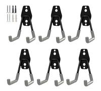 PYBTOOL Heavy Duty Steel Wall Mount Hooks for Garage Storage and Garden Tool Organization - Utility U Hooks for Tool Storage