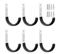 PYBTOOL Heavy Duty Steel Wall Mount Hooks - Garage & Garden Tool Organizer, Hose Hanger, Small J Hooks