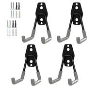 PYBTOOL Heavy Duty Steel Wall Mount Hooks - Storage Organizer With U Hooks For Tools, Garden, Garage