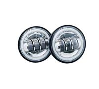 PYBYCEGNZK For Road King For Dyna 4.5Inch LED Fog Light 1 Pair .5“ 1/2 Inch Motorcycle Passing Auxiliary Motorbike LED Spot Light(Chrome 1)