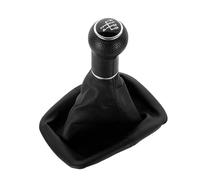 PYBYCEGNZK Gear Shift Knob Cover 12 24mm for VW for Golf 4 IV MK4 for GTI R32 for Bora for Jetta 5/6 Speed Gear Shift Knob Lever Gaiter Boot 1999-2004 Car Accessories(Chrome 5 Speed 12MM)