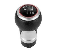 PYBYCEGNZK Gear Shift Knob Cover for A4 B6 B7 B8 for A6 S4 8K A5 8T for Q5 8R S 12mm 5/6 Speed Gear Shift Knob Lever Stick(Red 6 Speed Silver)