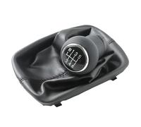 PYBYCEGNZK Gear Shift Knob Cover for A6 for C5 for A4 B5 for A8 D2 1998 1999 2000 2001 Black Gray Leather Gear Shift Knob Lever Shifter Gaiter Boot Cover Collar(6 Speed Black)