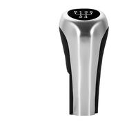PYBYCEGNZK Gear Shift Knob Cover for BMW F30 E60 E90 E46 E34 E39 for X1 E84 X4 F26 M3 M4 M5 Car Interior Parts 5 6 Speed Gear Shift Knob LED Light Shifter Lever Ball(Silver)